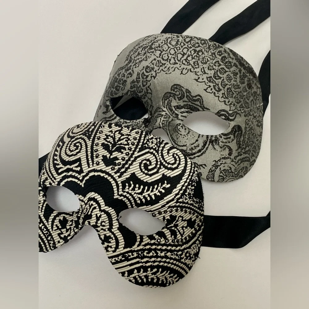 Two masquerade masks. Handmade. Great festival, carnival, Burning Man style.